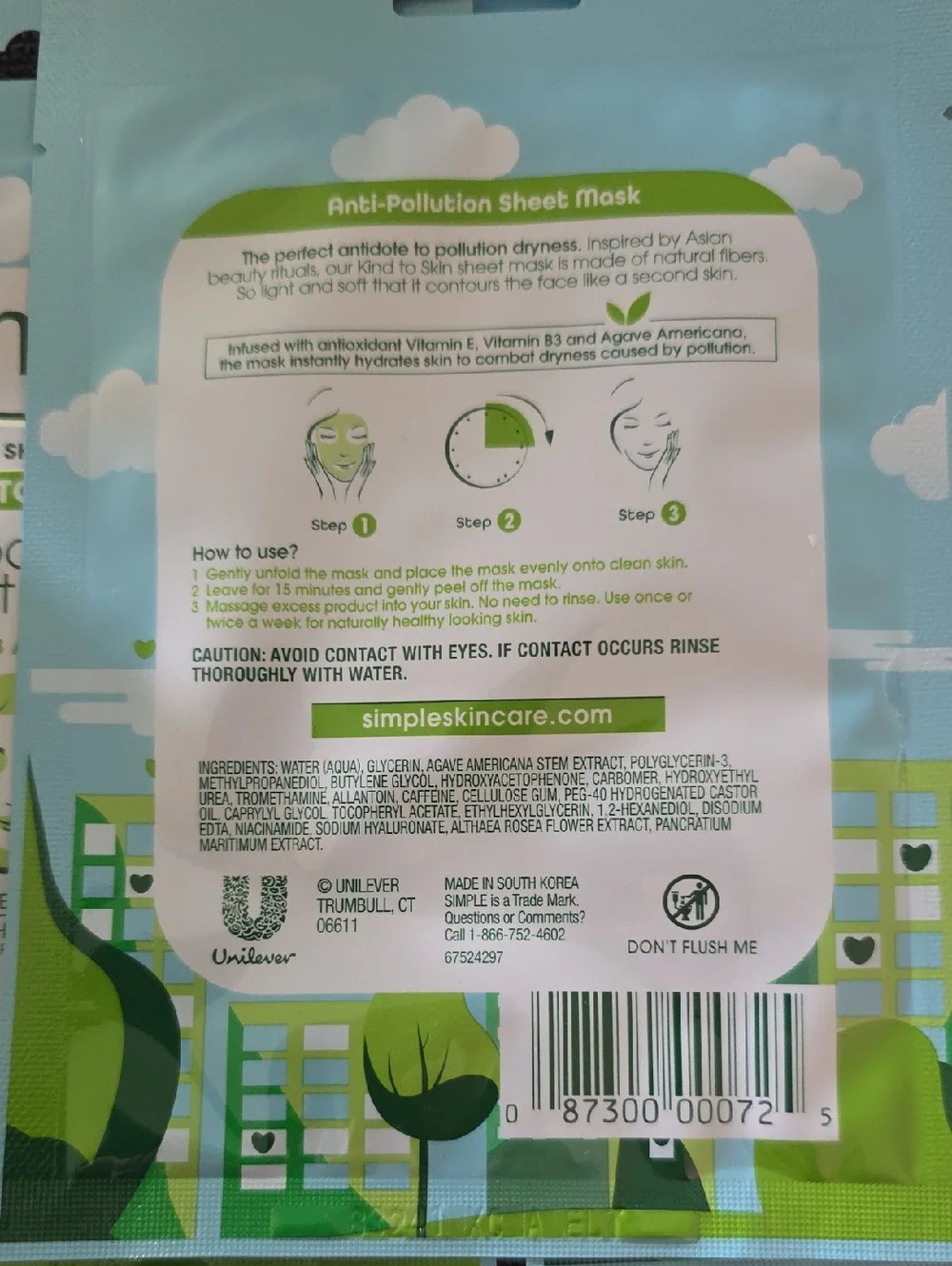 Simple Hydration Booster + Anti-Pollution Sheet Masks - And Hydrating Booster